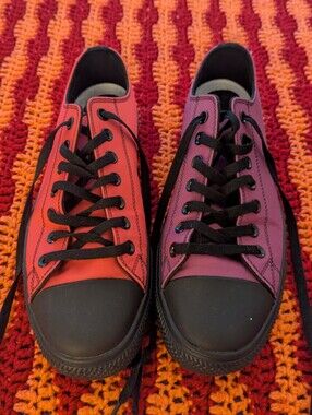 Two-Tone Women's Casual Sneakers in Pink and Purple